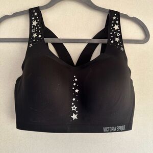Victoria's Secret Black Star-Patterned Sports Bra